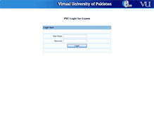Tablet Screenshot of campusexams.vu.edu.pk